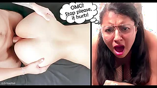 FIRST Stage ANAL! - Very painful anal confound with regard to a sexy 18 year old Latina college student.